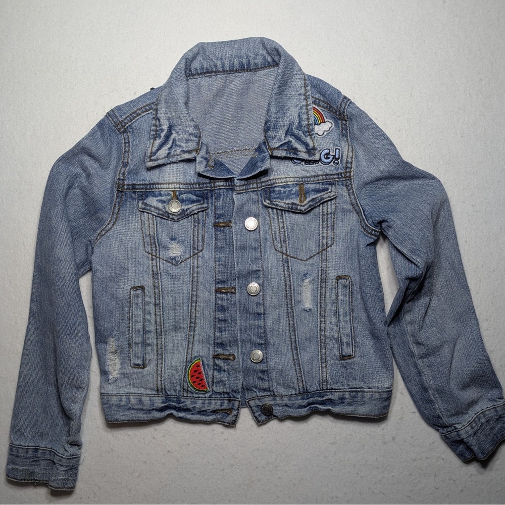 Imperial Star Denim Jacket w Patches Light Wash Size‎ Medium